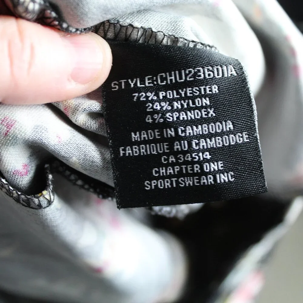 BCBGeneration Size S Black Floral Print Blouse - Picture 3 of 9